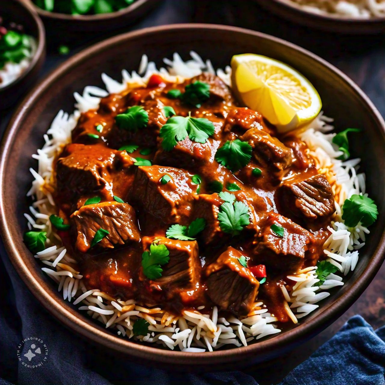 Beef Madras With Basmati Rice