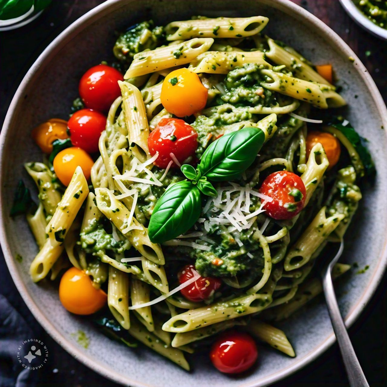 Pesto Pasta With Mediterranean Vegetables