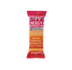 Savvy Nootropic Energy Bar Crunchy Peanut Butter