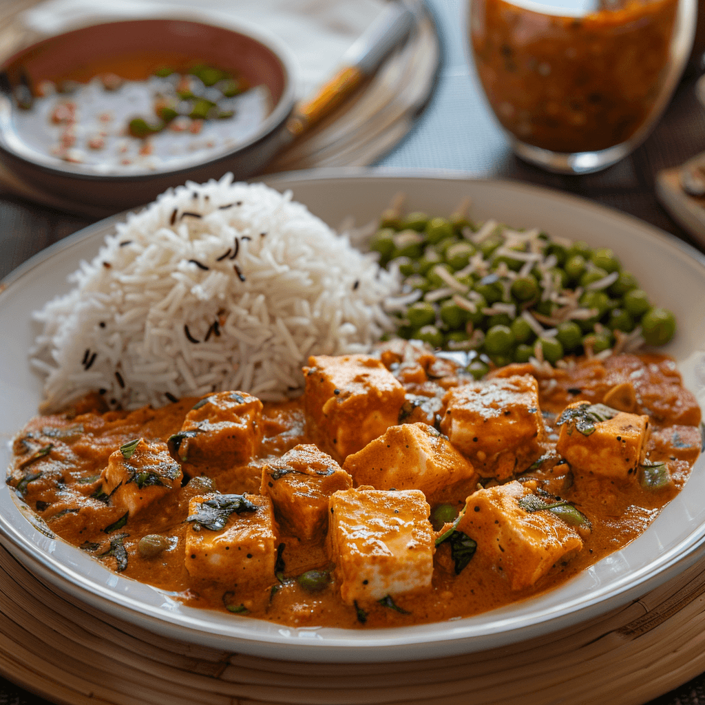 Paneer Butter Masala With Saffron Rice