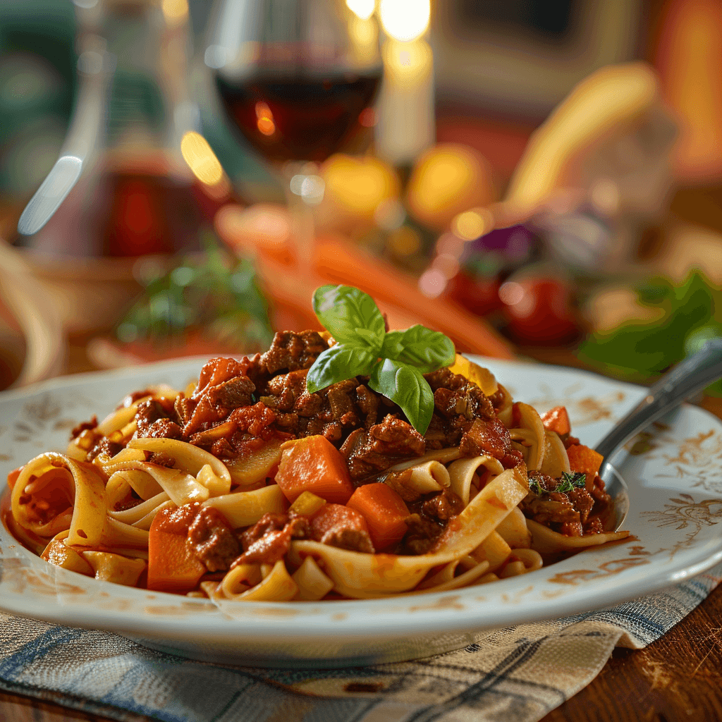 Beef Ragu With Fettucine