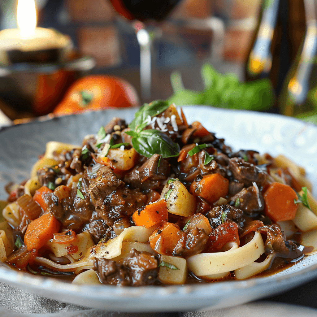 Beef Ragu With Fettucine